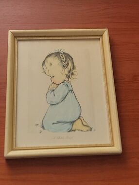 Vintage Print "A CHILD'S PRAYER" by ARTIST CHARLOTTE BYJ